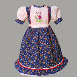 Платье детское (х/б цвет+лен)